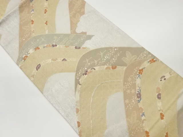 JAPANESE KIMONO / VINTAGE FUKURO OBI / WOVEN FUKIYOSE PATTERN